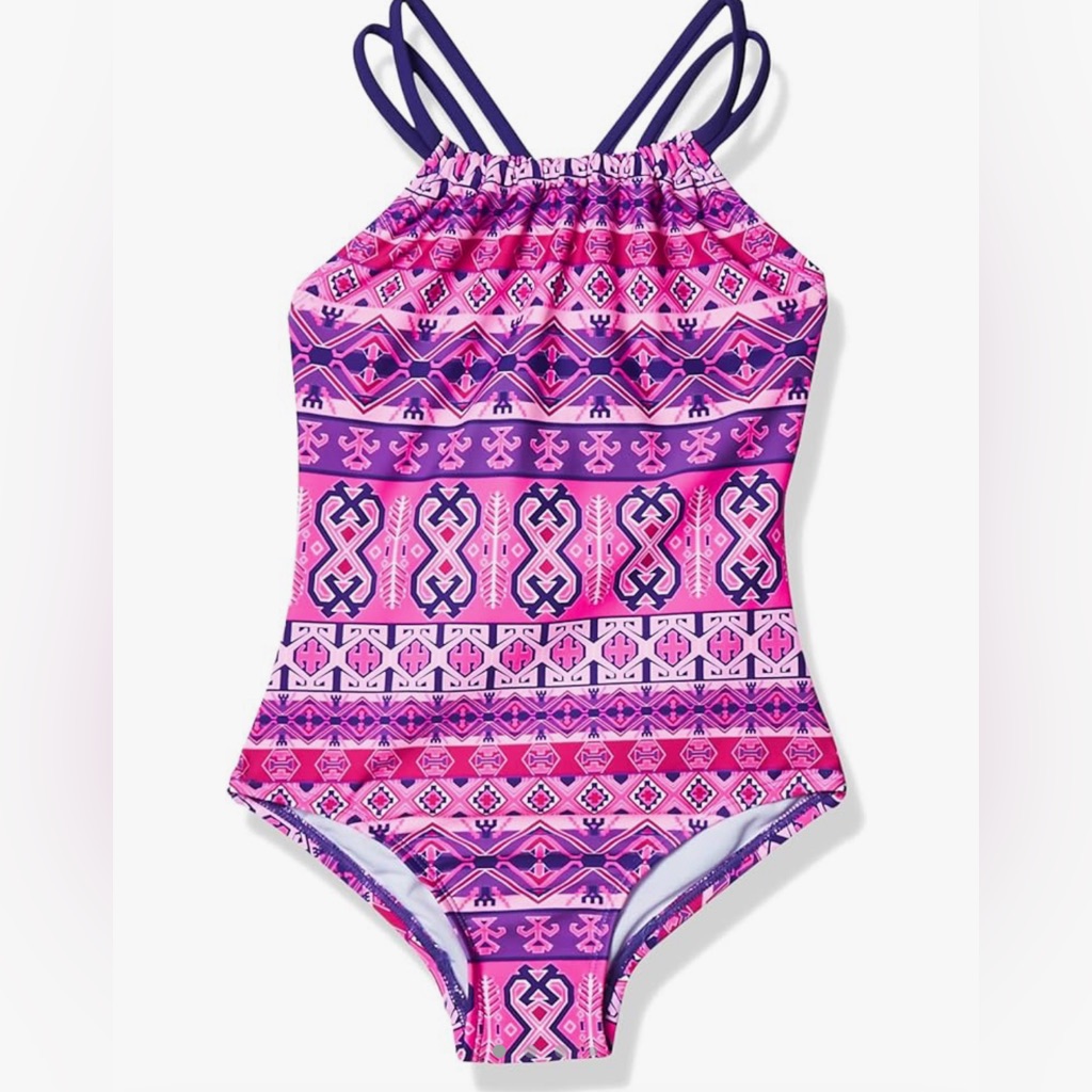 Kanu Surf Girls Jasmine Beach Sport Halter One Piece Swimsuit